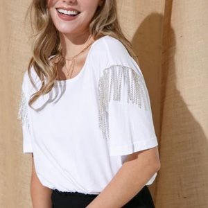 Blue B Rhinestone T-Shirt